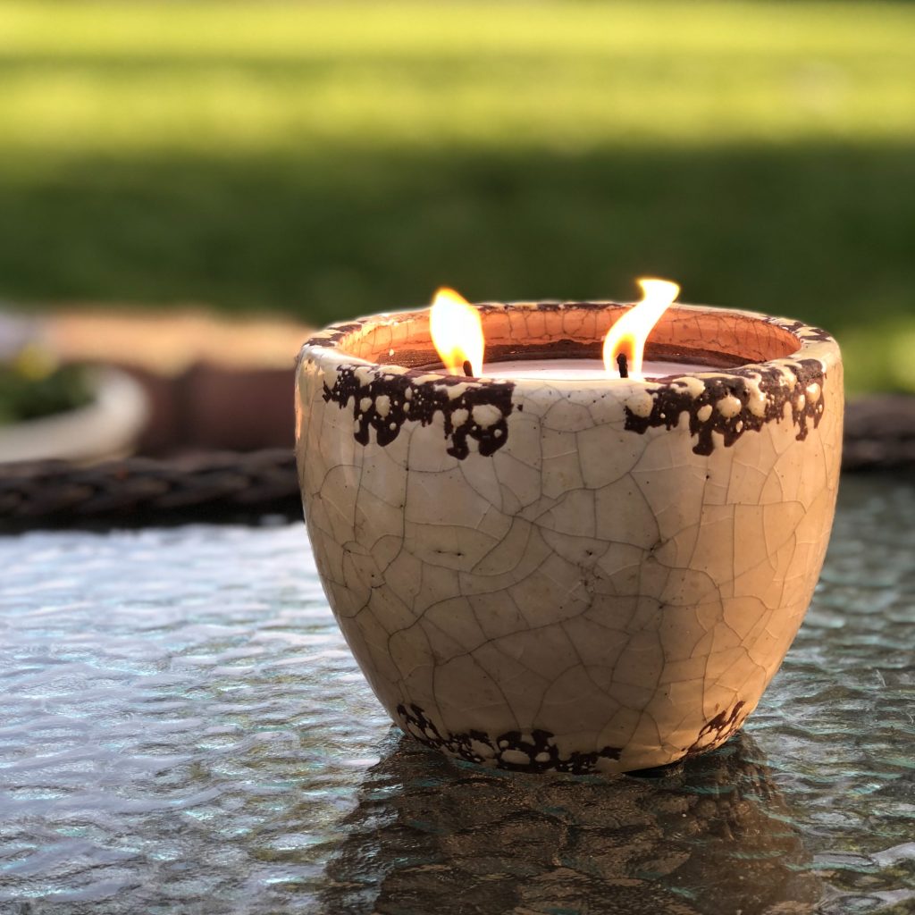MOSQUITO REPELLENT CERAMIC GARDEN CANDLE